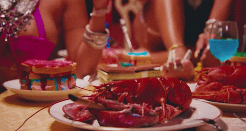 Animated gif of bougie women at table