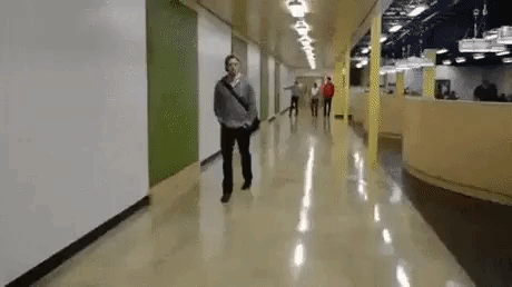 This Man Is Born Ready For Pillow fight in funny gifs