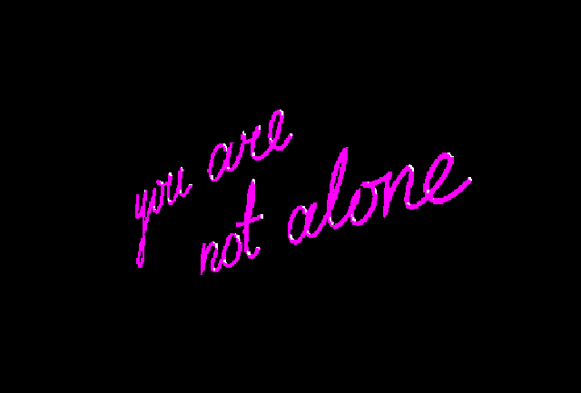 you are not alone neon gif by tverd - find & share on giphy