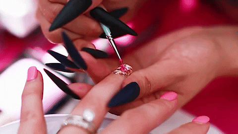 Gif of manicure being done