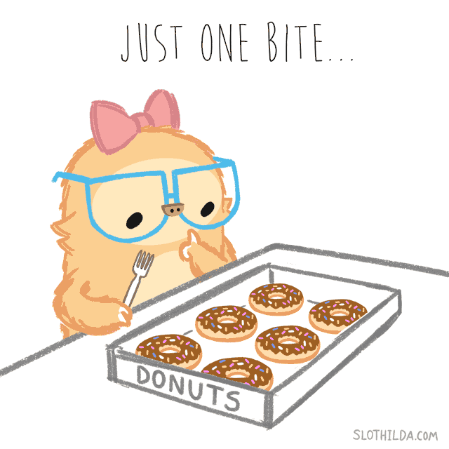 Donuts Eating GIF by SLOTHILDA - Find & Share on GIPHY