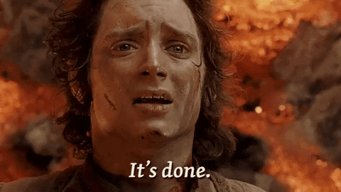  the lord of the rings lotr frodo its over the return of the king GIF