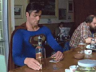 Drunk Superman in funny gifs