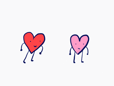 gif of two hearts