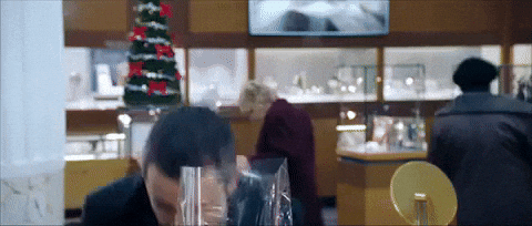 Smelling Rowan Atkinson GIF