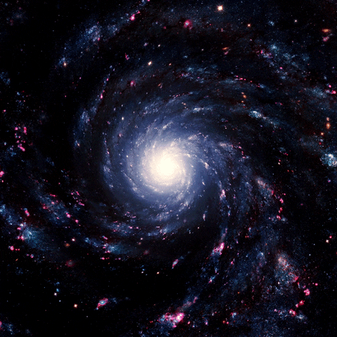 galáxia em movimento no universo