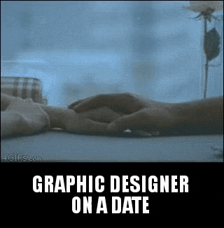 Graphic designer on a date