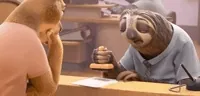 Flash the sloth working slowly at the DMV GIF