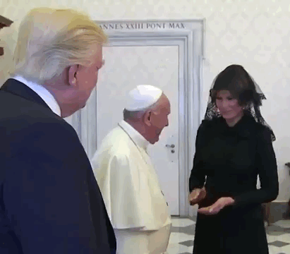 Donald Drumpf Pope GIF