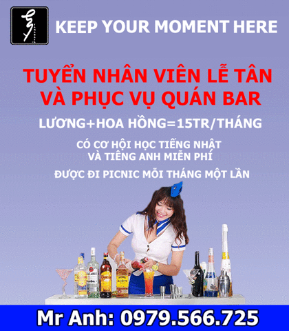 HCM,Hà Nội, Đà Nẵng Tuyển nhân viên lễ tân và phục vụ quầy bar hot hot hot Giphy