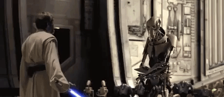 Star Wars Lightsaber Fight in funny gifs