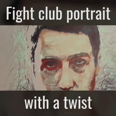 Fight Club Portrait With A Twist in funny gifs