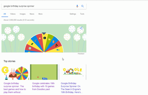 Google celebrates its 19th birthday with surprise spinner doodle - India  Today