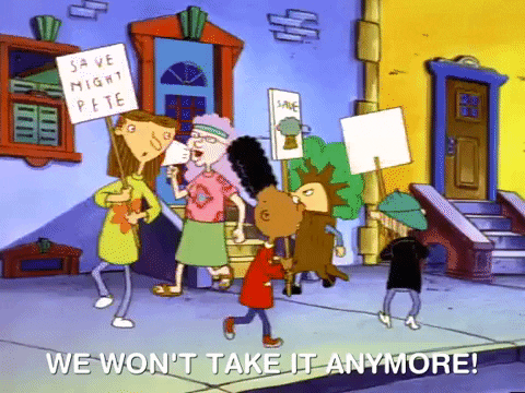 Protesting Hey Arnold GIF - Find & Share on GIPHY