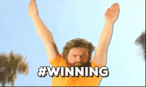 GIF: #Winning with a man flying through the sky
