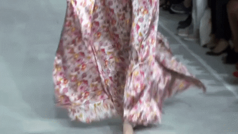 sheer lingerie model runway walk gif