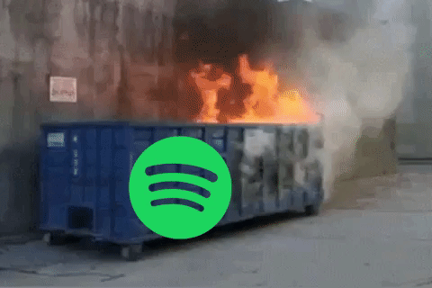 burning dumpster crypto gif