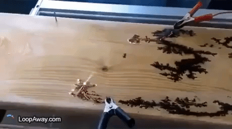 Electric Shock Painting in funny gifs