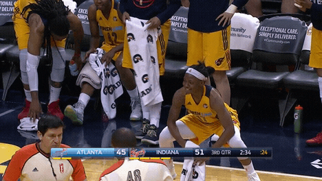 Excited Indiana Fever GIF by WNBA