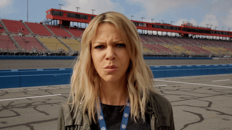 Kaitlin Olson Wtf GIF by NASCAR - Find & Share on GIPHY