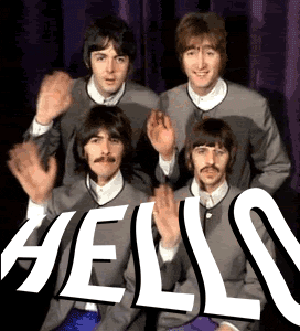Beatles Hello GIF by Valentino Khan - Find & Share on GIPHY