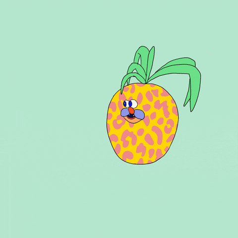 Animated leopard morphing into a fruit or vegetable