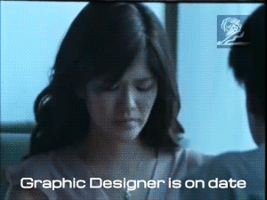 Graphic designer on a date