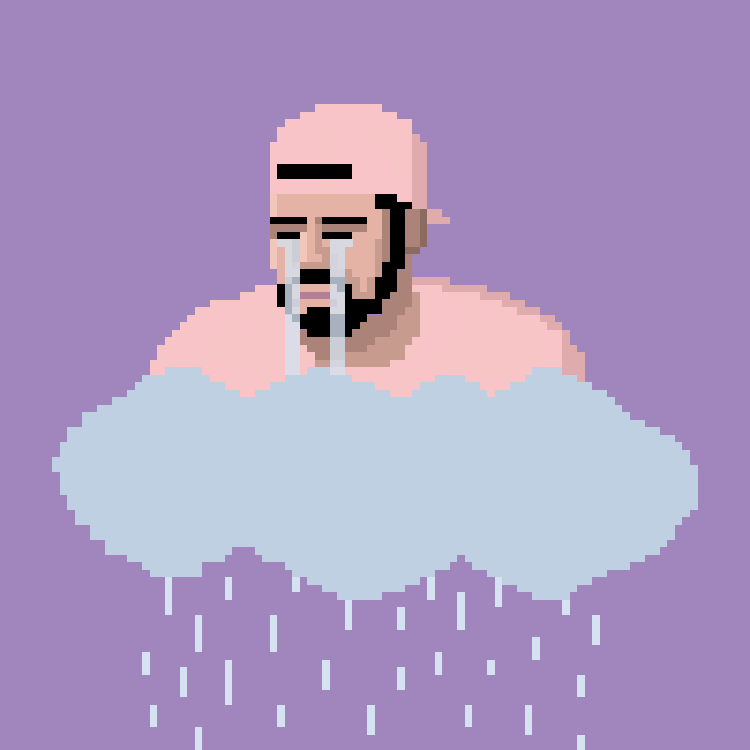 Drake crying illustration