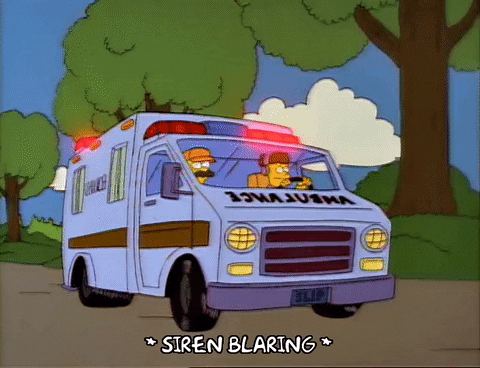 An ambulance in the simpsons
