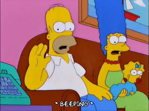 Homero Simpson llamando por teléfono