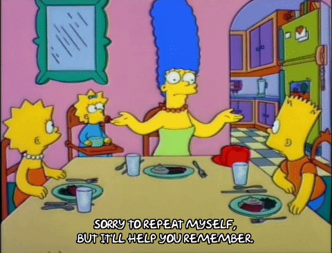 Image result for gif marge repeat myself