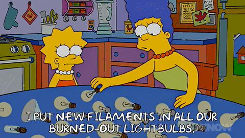 The Simpsons lightbulbs environment