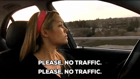 Woman driving saying 