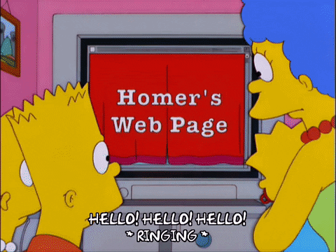 Página web caótica Homer Simpson