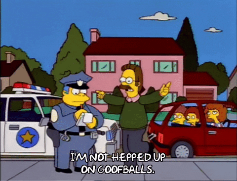 Image result for simpsons goofballs gif