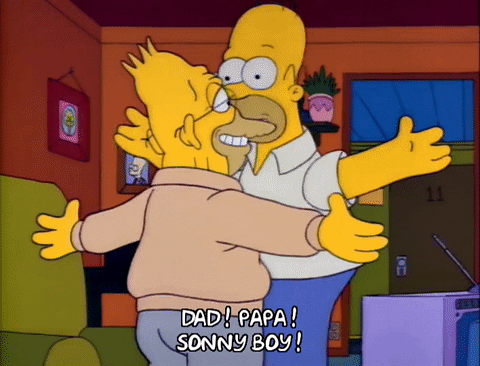 DAD! PAPA! SONNY BOY! the simpson gif