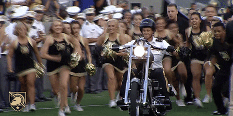 Army West Point Athletics motorcycle college football chasing cfb