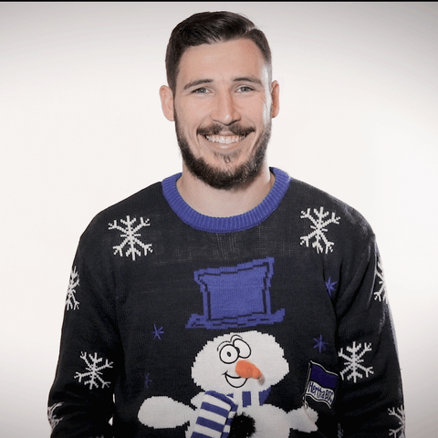 Tired Christmas GIF by Hertha BSC