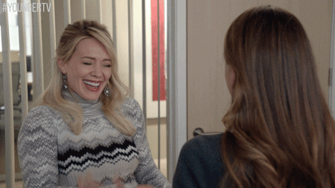 Excited Hilary Duff GIF by YoungerTV - Find & Share on GIPHY