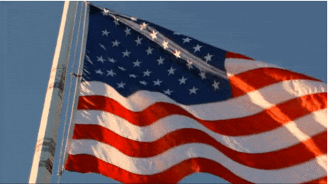USA Flag waving for memorial day