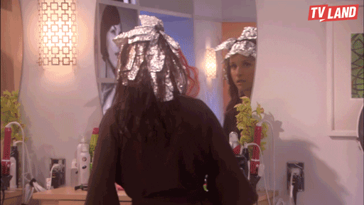 Foils colored hair gif