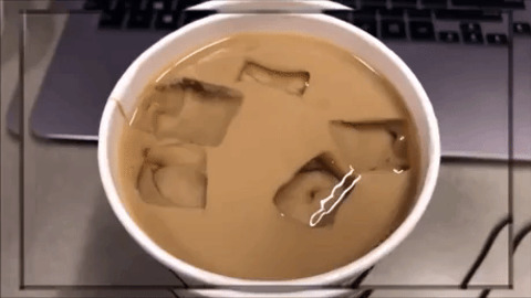 Wave Of Coffee Under Ice
