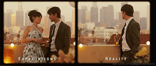 500 Days Of Summer Expectations Vs Reality GIF by 20th Century Fox Home Entertainment