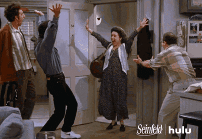 Image result for seinfeld happy gif