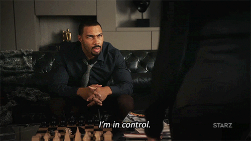 GIF of man from Star saying "I'm in control."