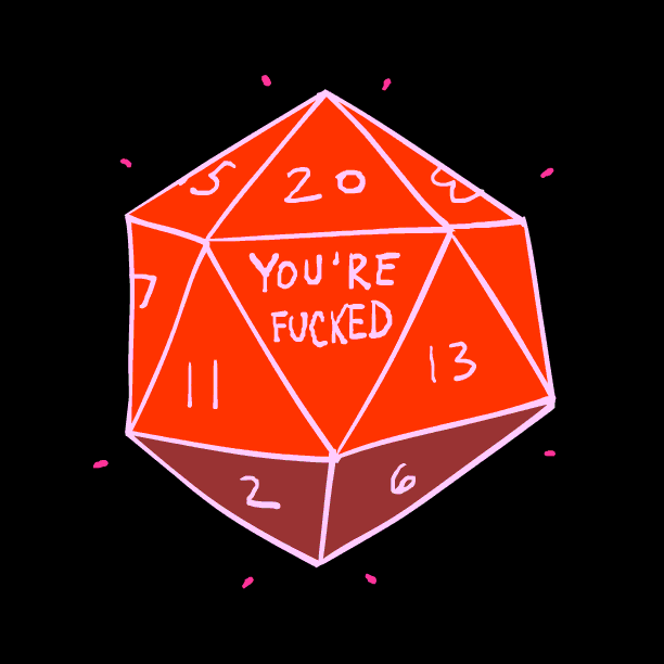 Ian Laser dice youre fucked 20 sided die animation