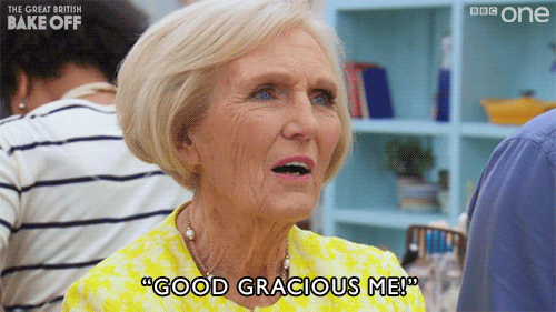 Good Gracious Me Mary Berry GIF by BBC - Find & Share on GIPHY