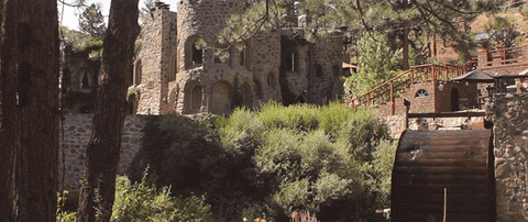 Jerology nature cinemagraph castle water wheel