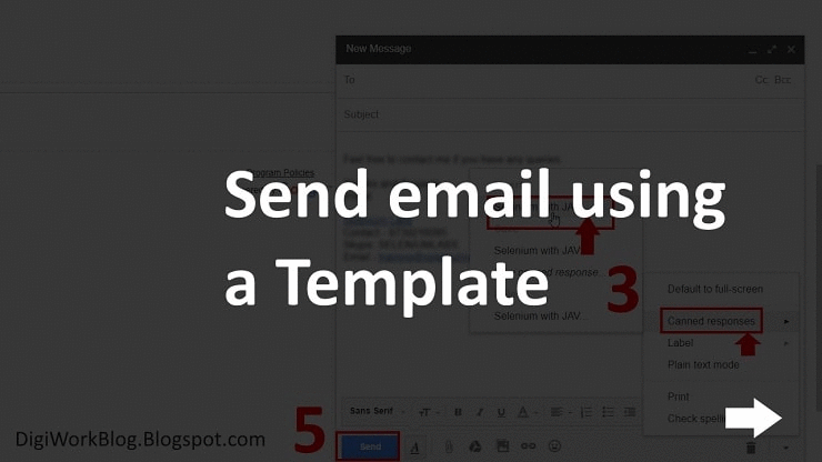 Send emails using a Template in Gmail