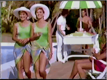  retro green women commercial twins GIF